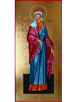 Валерия, царица, святая мученица.. Рукописная мерная икона.