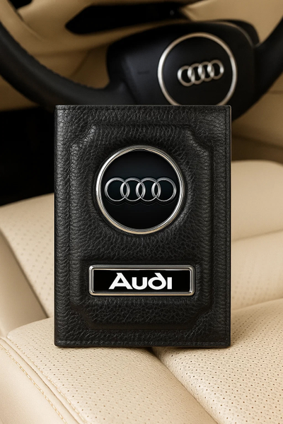 Обложка для авто документов с логотипом АУДИ, AUDI