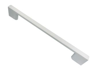 Ручка мебельная прямая плоская №1165, 128мм, белый матовый