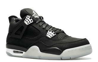 Nike Air Jordan Retro 4 Black White сбоку