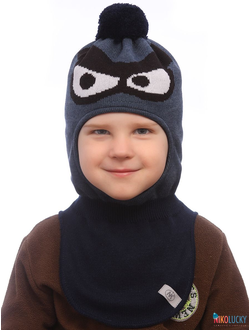 Шапка-шлем "Зубастик2" 22201-04, цвет джинс, р. 48-50