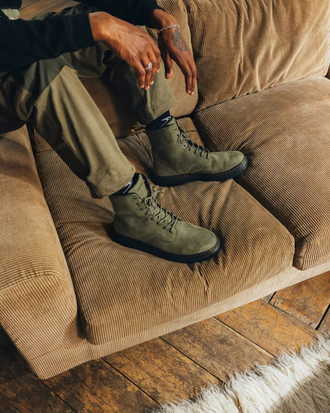 Dr Martens Crewson Leather Lace Up Boots green