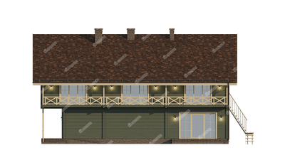 Гостиница из клееного бруса "Кабардинка", 335 м2