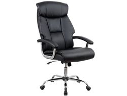 Офисное поворотное кресло Kingstyle SHL-1 Raum Chrome (экокожа, черный)