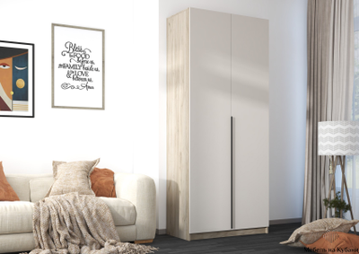 Бохо ШК-002 шкаф комбинированный Дуб Крафт Серый/Кашемир