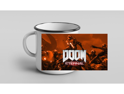 Кружка металлическая эмалированная Doom/ Дум №9