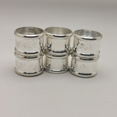 УЦЕНЕННЫЙ ТОВАР! Магнитная застежка "Бамбук"  - 12мм - СВЕТЛОЕ СЕРЕБРО