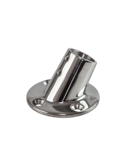 Стакан леерного ограждения с круглым основанием Huifeng Rigging HF-0216 25мм 60° из нержавеющей стали AISI316