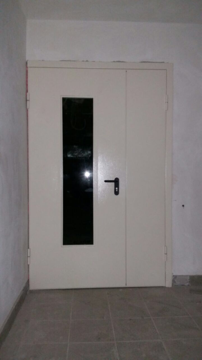 Дверь противопожарная ДПМО-02/60 (EI 60) полуторная (остекленная), размером 2070*1260 - 1,2 мм.