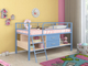 Кровать чердак металлическая детская Севилья - мини с ящиком (цвета в ассортименте)