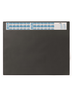 Коврик на стол DURABLE 52х65см черный с прозрачным листом, с календарем 7204-01
