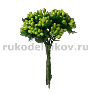 декор "Букетик гладкий", 20х90 мм, цвет-зеленый, 12 шт/уп