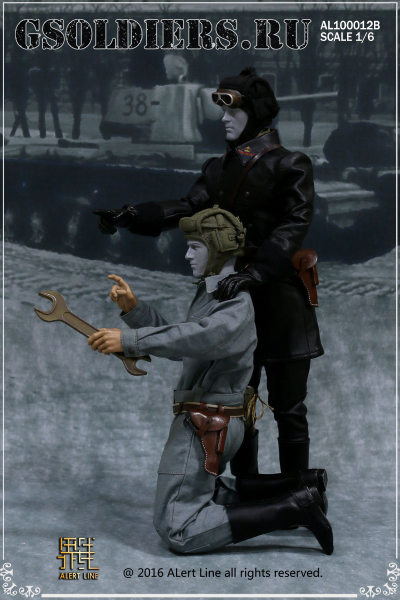 Советский танкист (командир танка) - коллекционная фигурка 1/6 WWII The Soviet Tank Corps Suit AL100012B - Alert Line