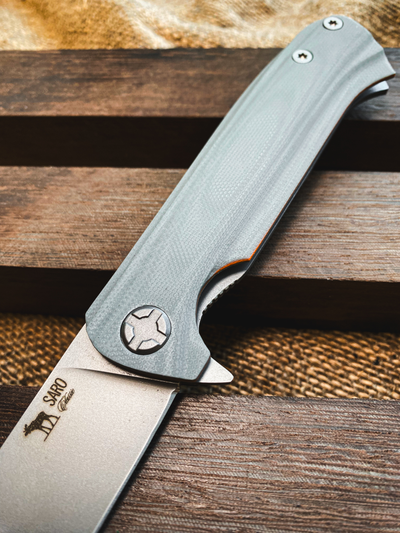 Складной нож Чиж NEXT сталь AUS10, рукоять G10, цвет NardoGrey