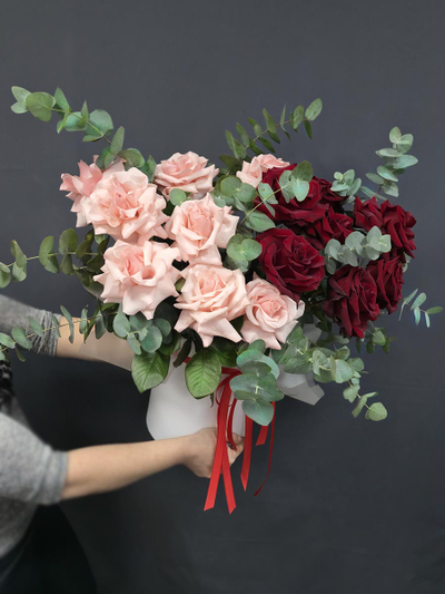 Букет французских роз Нежность и страсть №303