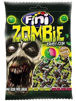 Карамель леденцовая с жев. резинкой Fini "Зомби" 80гр х 12 шт