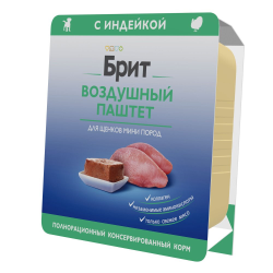Brit Premium (Брит Премиум) Воздушный паштет с Индейкой для щенков Мелких пород, 100 г