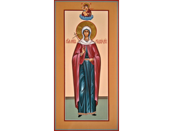 Стефанида Дамасская, Святая мученица. Рукописная мерная икона.