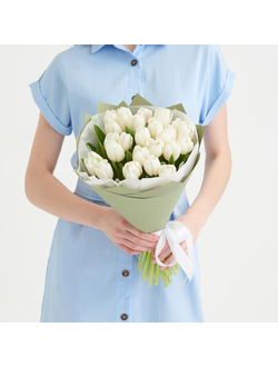 25 БЕЛОСНЕЖНЫХ ТЮЛЬПАНОВ