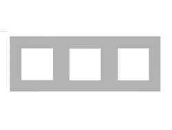 Рамка 3 поста алюминий Efapel Quadro 45