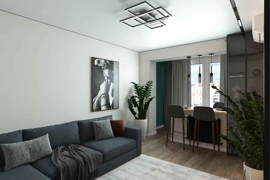 2-х комн.квартира 61 м. кв. Гостиная