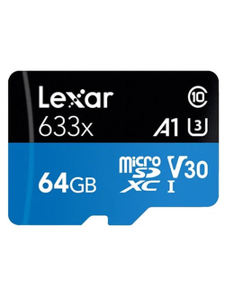 Карта памяти microSDXC Lexar 64 ГБ (633x-64) (Black)