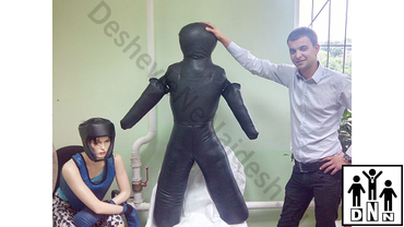 борцовский манекен двуногий самбо кожа