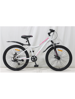 Велосипед AVENGER C241DW 24" Белый/розовый