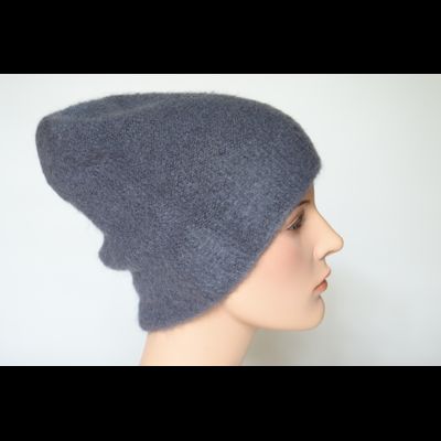 Темно - серая женская шапка из мохера Vizio Италия 6945 CL