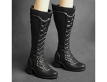 Чёрные высокие ботинки-сапоги. (1785)