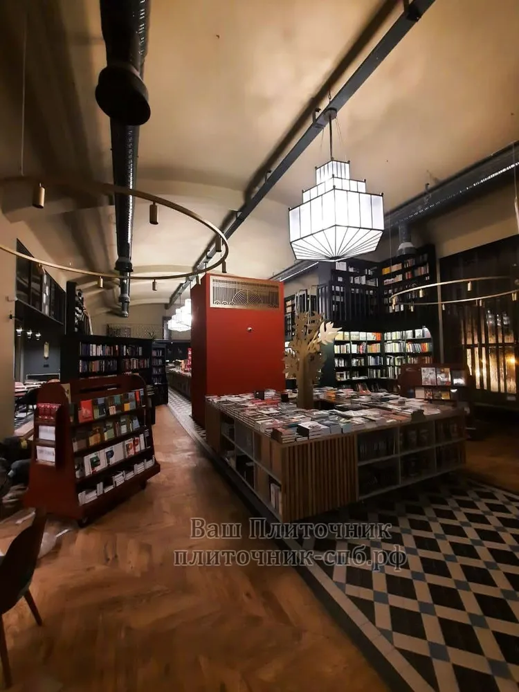 укладка ковра из метлахской плитки