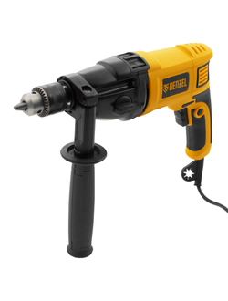 Дрель ударная ID-1050-2, 1050 Вт, 0-3000/0-1100 об/мин, 0-48000/0-17600 уд/мин, 2 скорости Denzel