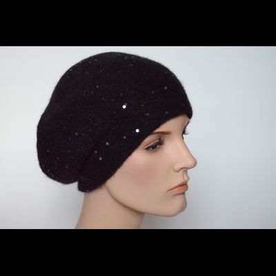 Черный берет вязаный Vizio Италия 6943 B