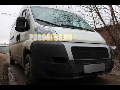 Защита радиатора Fiat Ducato III 2006-2014 black верх