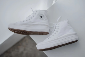 Converse All Star Move на платформе высокие белые