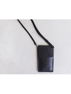 Сумка для телефона из воловьей кожи с тиснением