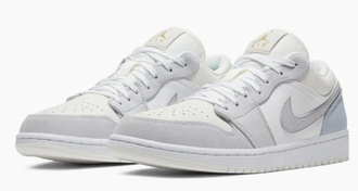 Nike Air Jordan Retro 1 Low Paris (Серый) сбоку
