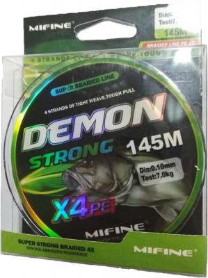 Плетеный шнур &quot;Mifine Demon X4 PE&quot;, 145м / 0,14мм