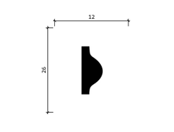 Молдинг Decor Dizain DD10, дюрополимерный, влагостойкий, под покраску, длина 2 м