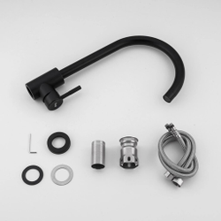 Смеситель Frap для кухни F40899-4 черный боковая ручка