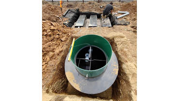 Септик Евролос Био 5 + устанавливаем на песчаную подушку по уровню