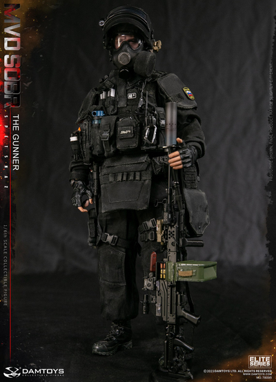 Пулеметчик СОБР - КОЛЛЕКЦИОННАЯ ФИГУРКА 1/6 RUSSIAN SPETSNAZ MVD SOBR PKM GUNNER (78095) - DAMTOYS