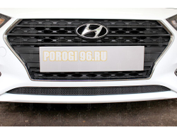 Защита радиатора Hyundai Solaris 2017- black