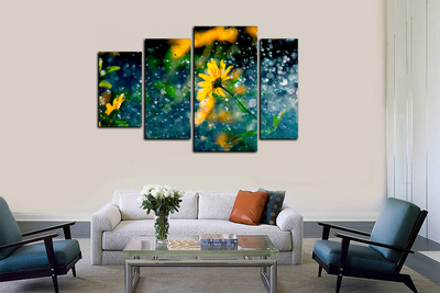 Модульная картина "Летний дождь"