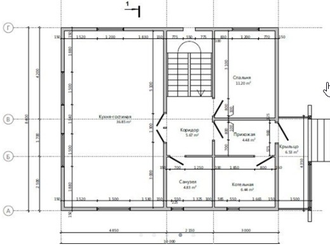 Двухэтажный каркасный дом с пятью спальнями 130м² (SK51)