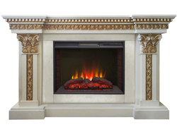 Электрокамин Бавария WT с очагом Sparta 25.5 LED