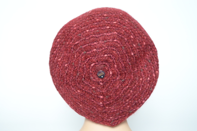 Бордовый женский берет Италия Визио 6924 фото