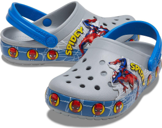 Crocs Kids Fun Lab Spider-Man Light Clogs Детские серые