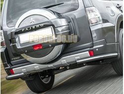 Защита заднего бампера d76 уголки Mitsubishi  Pajero IV ( Митсубиси Паджеро 4)