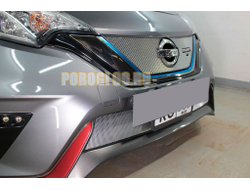 Защита радиатора Nissan Note Nismo 2016-2020 chrome верх (Японская сборка)